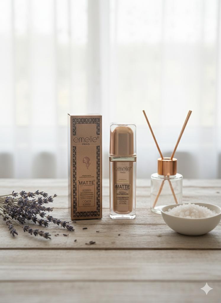 Emelie Paris Matte Waterproof Liquid Foundation - High Coverage