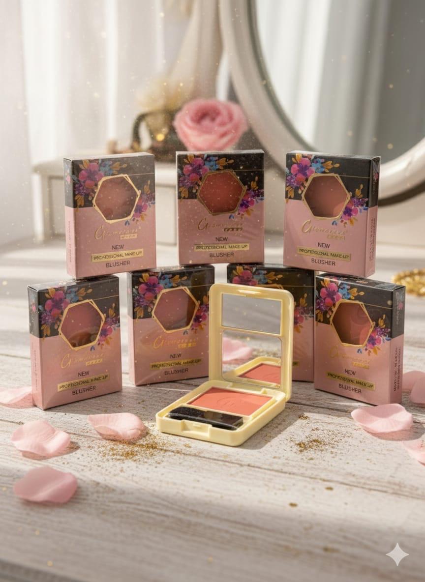 Glamorous Face Professional Powder Blusher (With Mirror & Brush)