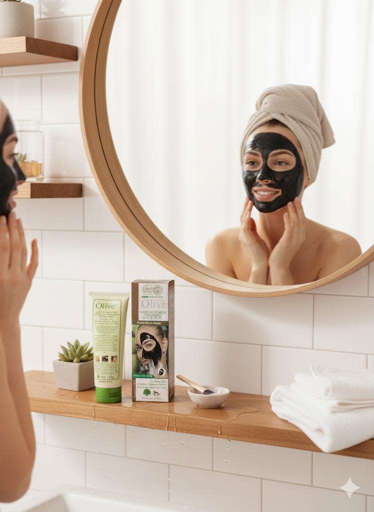 Olive with Milk Whitening Black Mask - Deep Cleansing & Glowing Skin - 120g