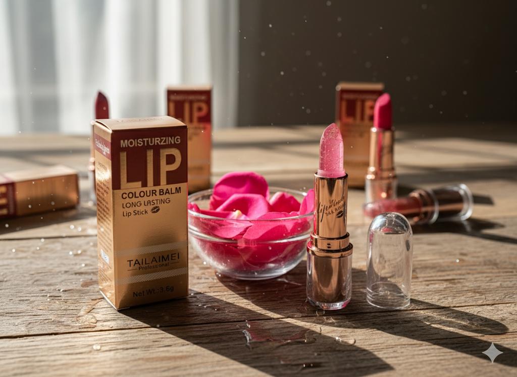 TAILAIMEI Professional Diamond Glitter Moisturizing Lip Balm - Long-Lasting Colour & Hydration