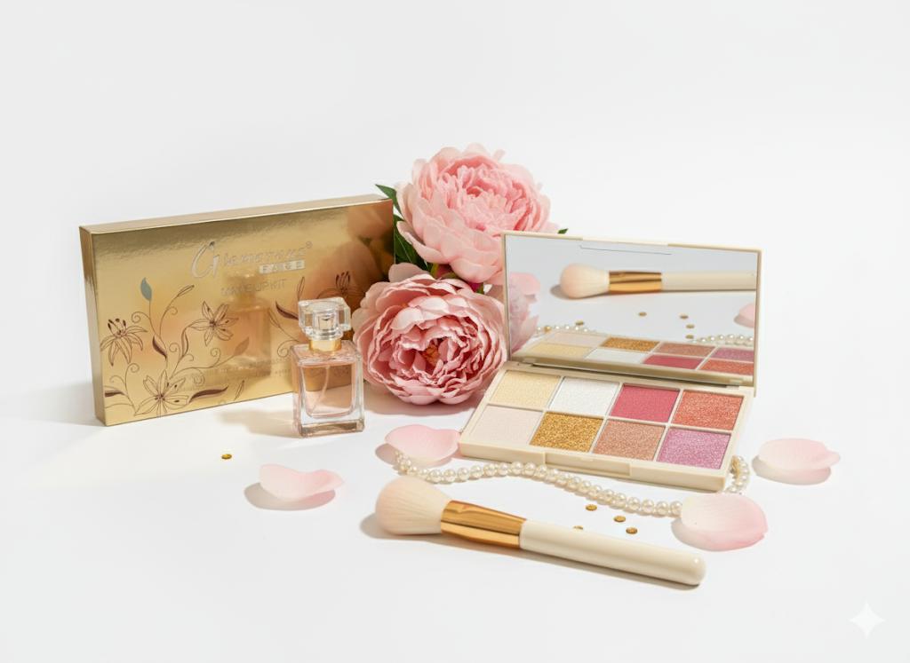 Glamorous Face Makeup Kit - 8-Color Highlighter &amp; Eyeshadow Palette