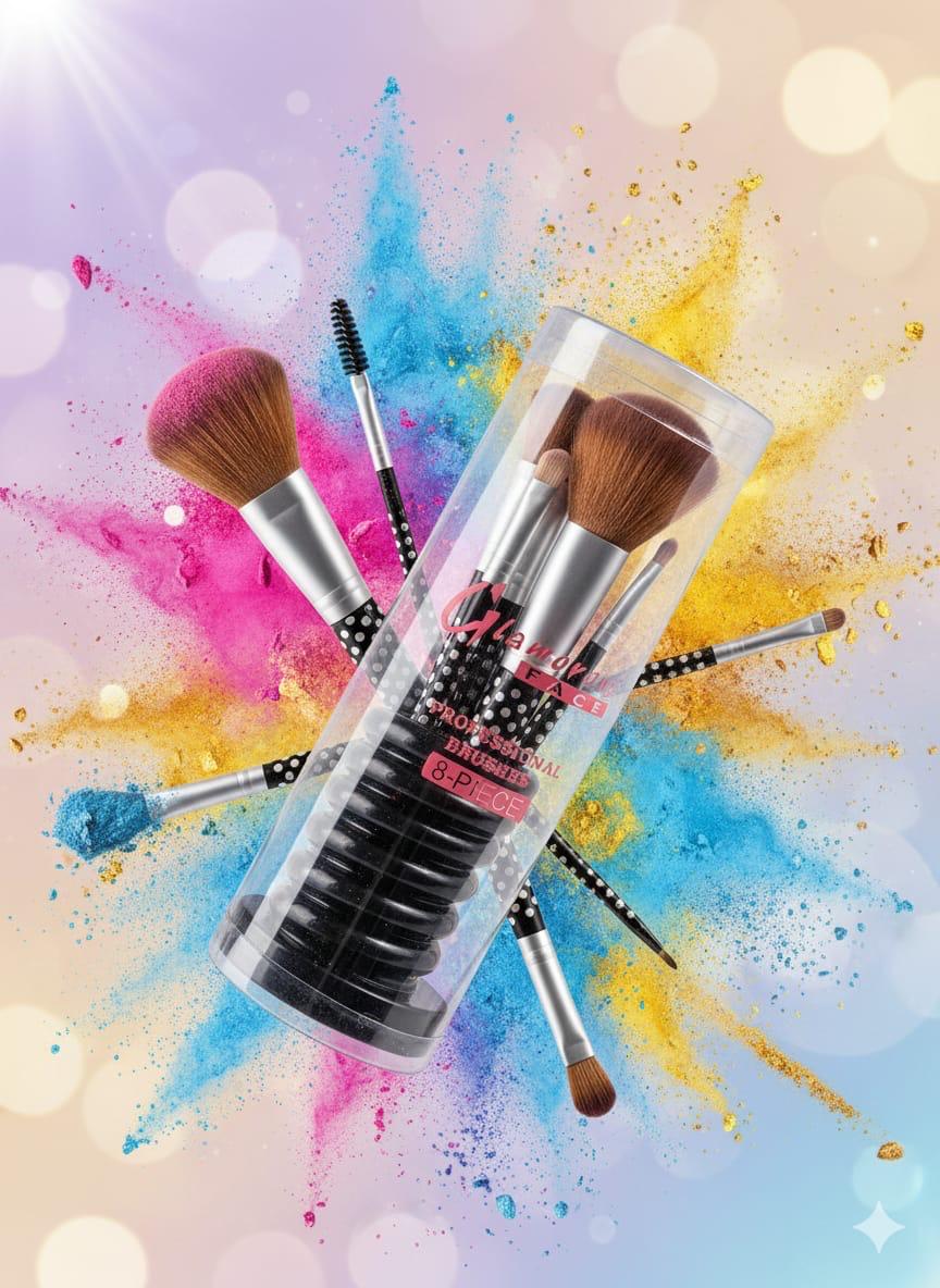 Professional Makeup Brush Set with Storage Tube