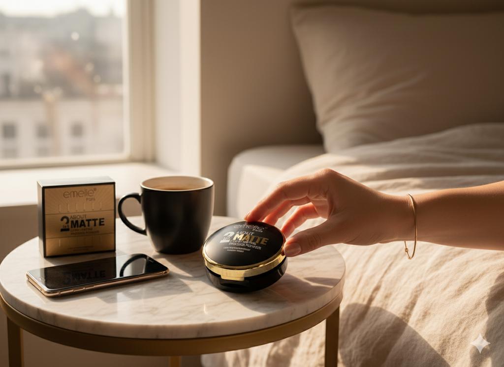 Emelie Paris Matte Maker 24 Compact Powder - Long-Wearing, Radiant Finish