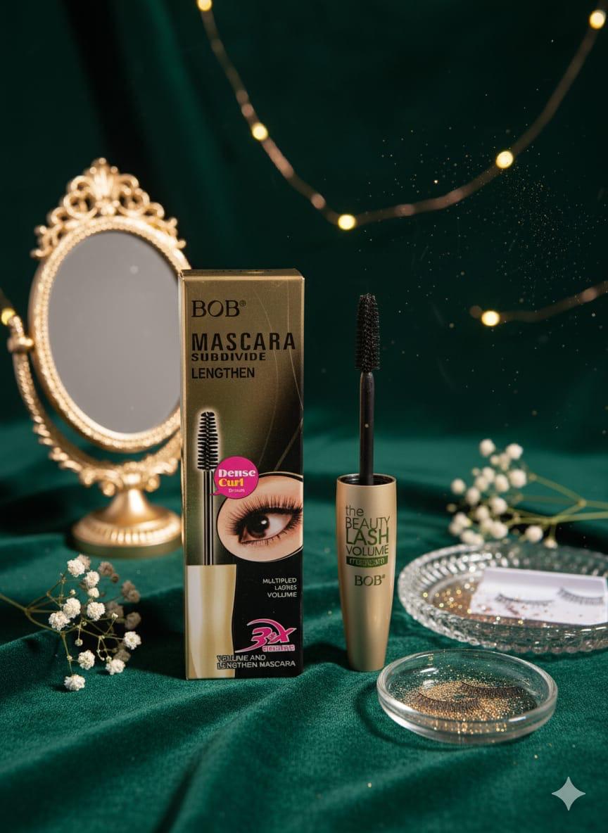 BOB Mascara - 3X Volume &amp; Length for Long, Full Lashes