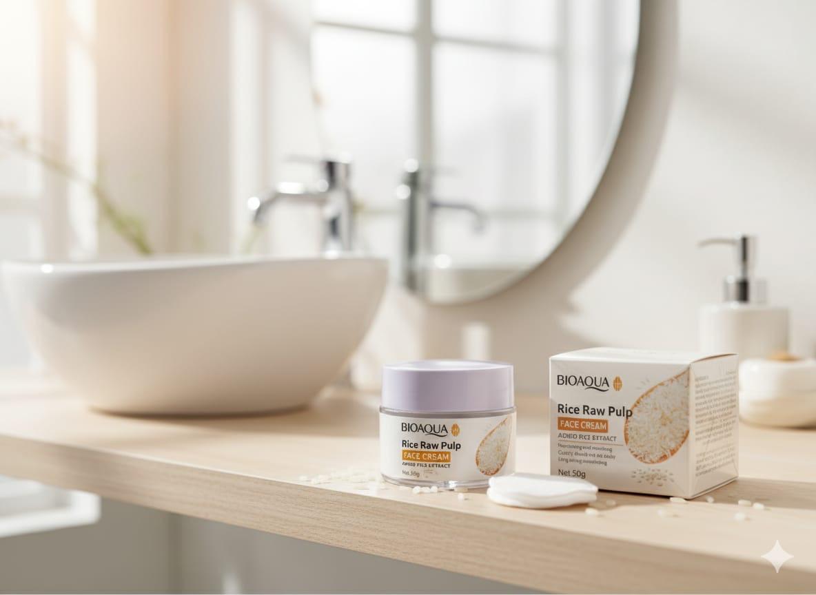 BIOAQUA Rice Raw Pulp Face Cream with Added Rice Extract