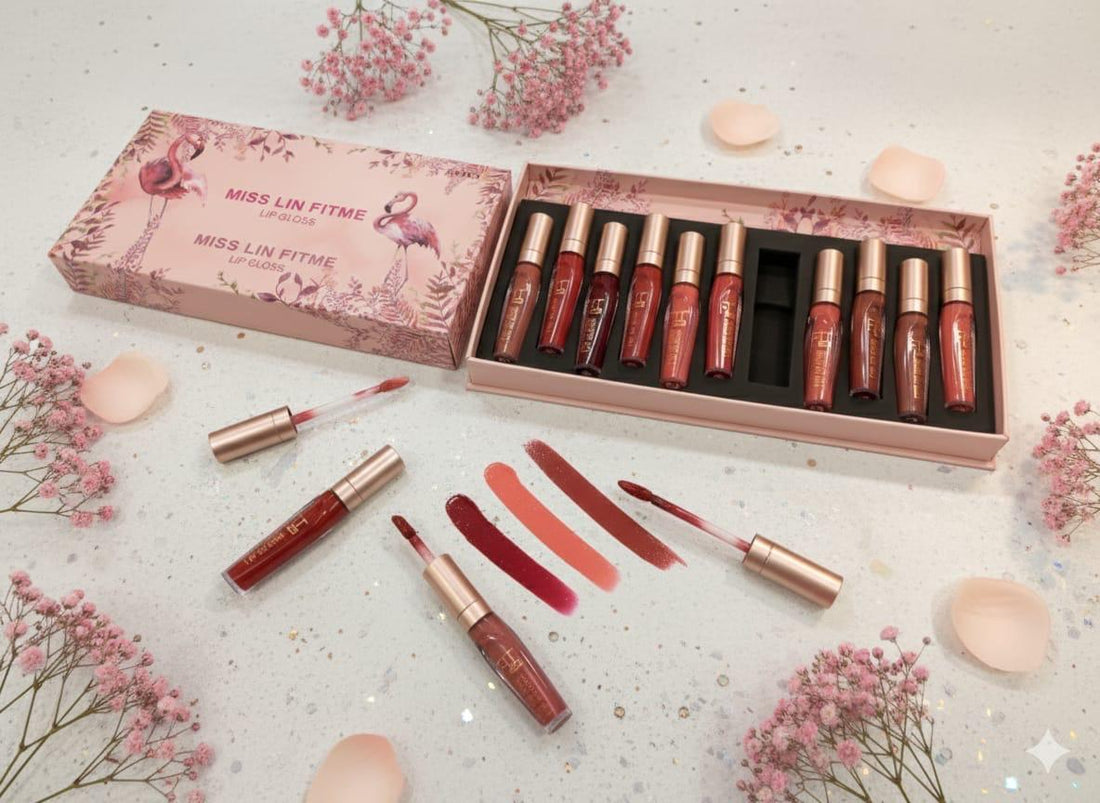 MISS LIN FITME 8-Piece Liquid Lip Gloss Set | Velvet-Matte &amp; Full-Coverage box