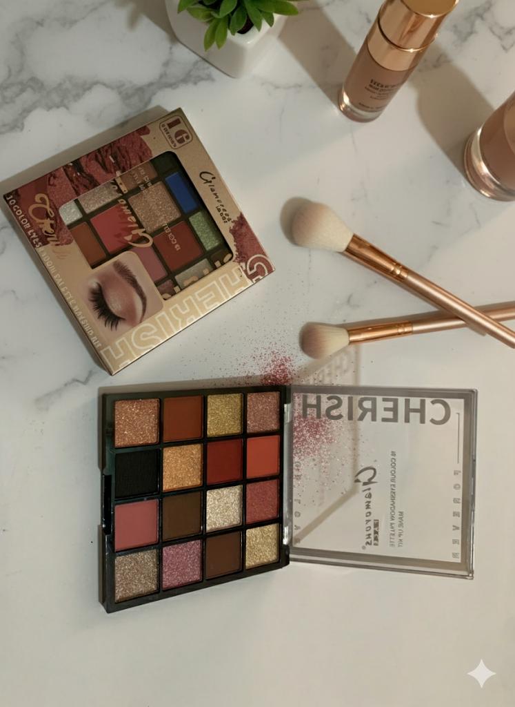 Cherish 16 Color Glitter Matte Shimmer Eyeshadow Palette