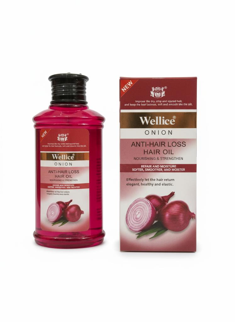 Wellice Onion Anti-Hair Loss Hair Oil | Nourishing &amp; Strengthening for Softer, Healthier Hair