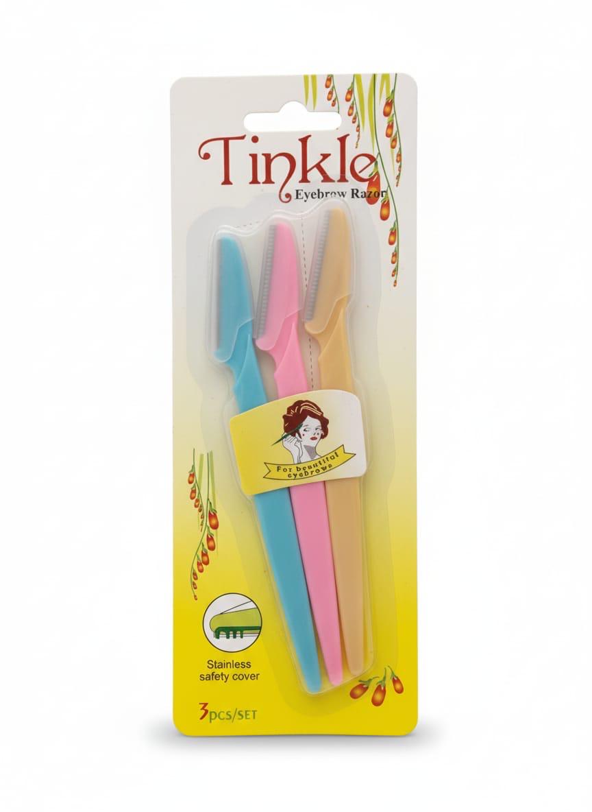 Tinkle Eyebrow &amp; Face Razor - 3 Pcs Set for Easy Hair Removal